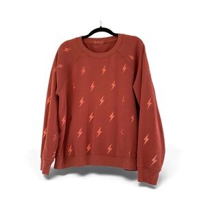 Betsey Johnson Performance Glitter Lightning Bolts Sweatshirt Women’s XL